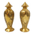 Floral Gold Embossed Urn Style Salt & Pepper Shakers By STOUFFER