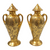 Floral Gold Embossed Urn Style Salt & Pepper Shakers By STOUFFER