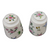 Salt & Pepper Shaker By Stanley Hand Decorated In Hong Kong