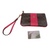 C Brown & Maroon Clutch Wristlet