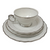 4 Piece Setting By Harmony House China Silver Sonata Collection 
