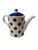  Tea/Coffee Pot & Lid Big Navy Blue Dots