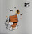 PEANUTS Snoopy and Woodstock Halloween Shower Curtain Orange Snoopy House