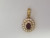 Vintage "ROMAN" Ruby Crystal and Rhinestone Pendant/Necklace 