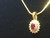 Vintage "ROMAN" Ruby Crystal and Rhinestone Pendant/Necklace 