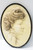 Vintage Ivory Cast Lady Silhouette Wall Plaque