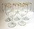 5 - Madeira Gold-Trim Wine Glasses 