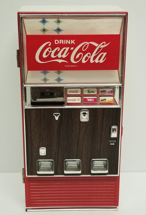 NEW Coca-Cola 1950's Die Cast Metal Vending Machine Musical