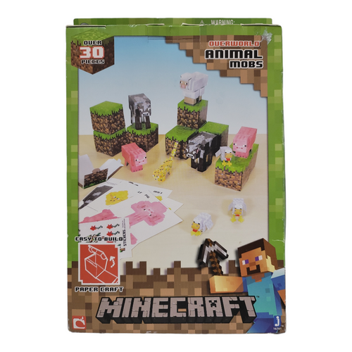  Minecraft Papercraft Animal Mobs Set (Over 30 Pieces) : Toys &  Games