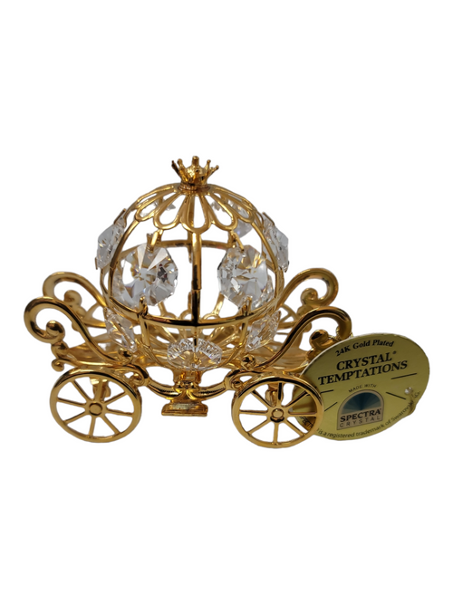 Crystal Temptations Swarovski Pumpkin Carriage 24K Gold Plated
