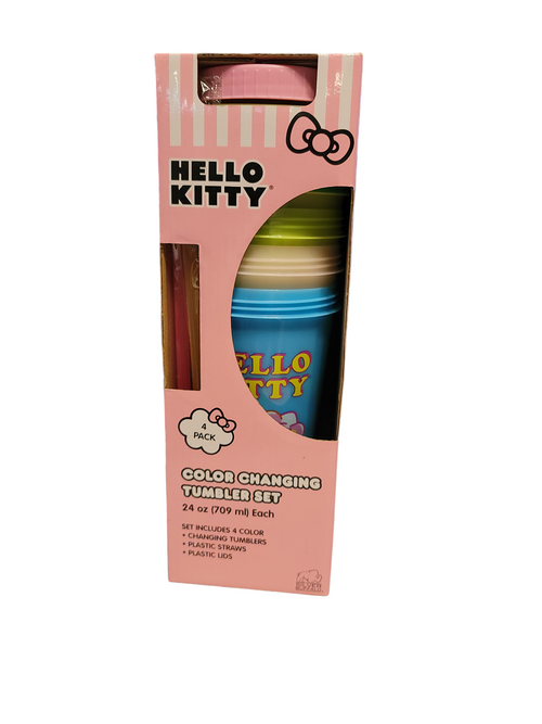 Hello Kitty Color Changing Tumbler 4 Pack 240z Set - Annie Rooster's ...