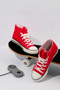 Red skating shoes