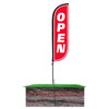 Open Flag 5ft Red/White picture