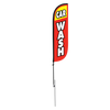 5ft red and yellow Car Wash with X stand