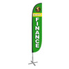 Easy Finance Feather Flag Height: 12ft
Assembled on pole height: 15ft with X stand pole set