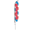 Barber Feather Flag Barber Pole 12ft
Assembled on pole height: 15ft with spike  stand pole set.