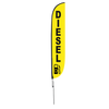 12ft Diesel Feather Flag with spike pole set