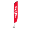 12ft GNC Feather Flag Red with X stand pole set