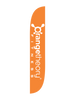 12ft Orange Theory feather flag in orange 