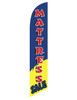 12ft Mattress Sale Blue & Yellow Feather Flag