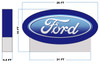 Giant Inflatable Blue Ford Logo - 15ft Tall