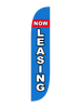 Now Leasing Feather Flag Blue & Red