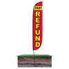 Fast Refund Feather Flag Red in ground