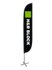 H&R Block Feather Flag Black with X stand