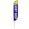 Auto Body Shop Feather Flag with Ground Spike