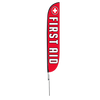 First Aid Feather Flag with Ground Spike