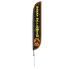 Happy Halloween Feather Flag Black with Ground Spike