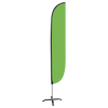 Light Green Feather Flag with X-Stand