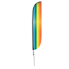 Rainbow Feather Flag with Ground Spike