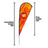 Custom Teardrop Flag Pole Set