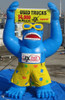 Blue Gorilla Holding Sign