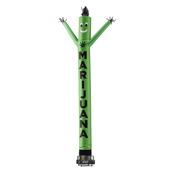 20ft Marijuana Green Air Dancer Tube Man Wavy Guy Inflatable