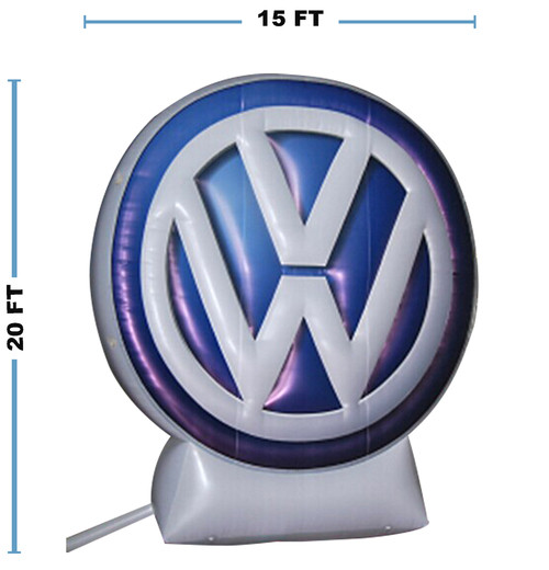 Vw Inflatable Giant Inflatable VW Logo - 20ft Tall Ready to Ship