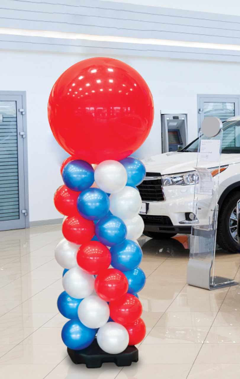 Balloon Column 7-Ft Round-Top Select Your Colors - Balloon Delivery by