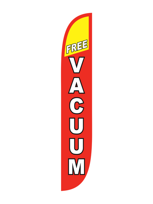 Free Vacuum Feather Flag Red in 12ft size in Red 