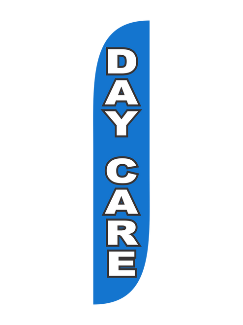 Day Care 12ft Feather Flag in Blue 