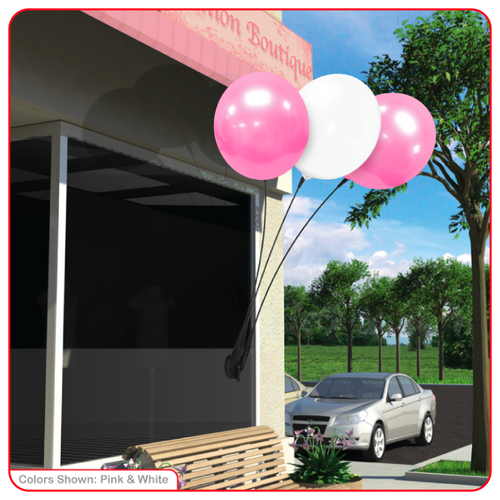 Reusable Vinyl Balloons With Suction Cup Kit - 3 Balloons