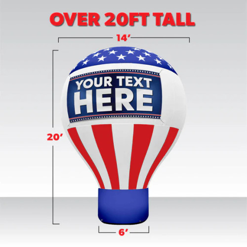 20ft Hot Air Balloon Shape Stars and Stripes 