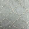 Pearl Drop Embroidery CL Snow Drapery Upholstery Fabric by PK Lifestyles