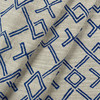 Malian Geometric CL Lapis Drapery Upholstery Fabric by PK Lifestyles