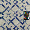 Malian Geometric CL Lapis Drapery Upholstery Fabric by PK Lifestyles