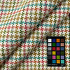 Chi Chi in Coral | Upholstery Fabric | Houndstooth Plaid in Pink / Blue / Green / White | 54 Inch Wide | Heavy Weight | 100% Cotton | Ralph Lauren | By The Yard