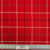 Tallyho in Cranberry | Upholstery Fabric | Plaid in Red / Grey / White | 54 Inch Wide | Heavy Weight | Rayon Cotton Blend | Ralph Lauren | By The Yard