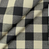 Buffalo in Black | Slipcover Fabric |  Check / Gingham in Beige and Black | 54 Inch Wide | Medium Weight | 100% Cotton | Ralph Lauren | By The Yard