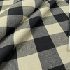 Buffalo in Black | Slipcover Fabric |  Check / Gingham in Beige and Black | 54 Inch Wide | Medium Weight | 100% Cotton | Ralph Lauren | By The Yard
