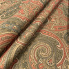 Tartufo 08 | Upholstery Fabric | Paisley in Red / Green / Taupe | 54 inches | Medium Weight | Polyester / Cotton Blend | Rioma | By The Yard